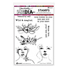 Ranger Dina Wakley MEdia Cling Stamps Flower Crowns (MDR94265)