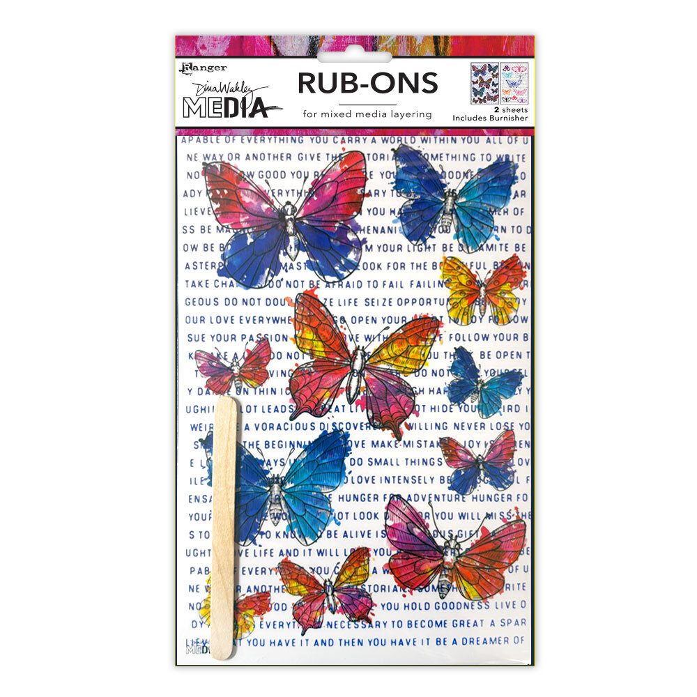 Ranger Dina Wakley MEdia Rub-Ons Flutters (MDA88301)