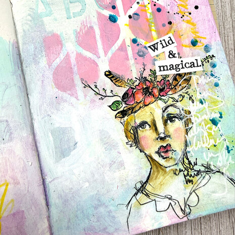 Ranger Dina Wakley MEdia Cling Stamps Flower Crowns (MDR94265)