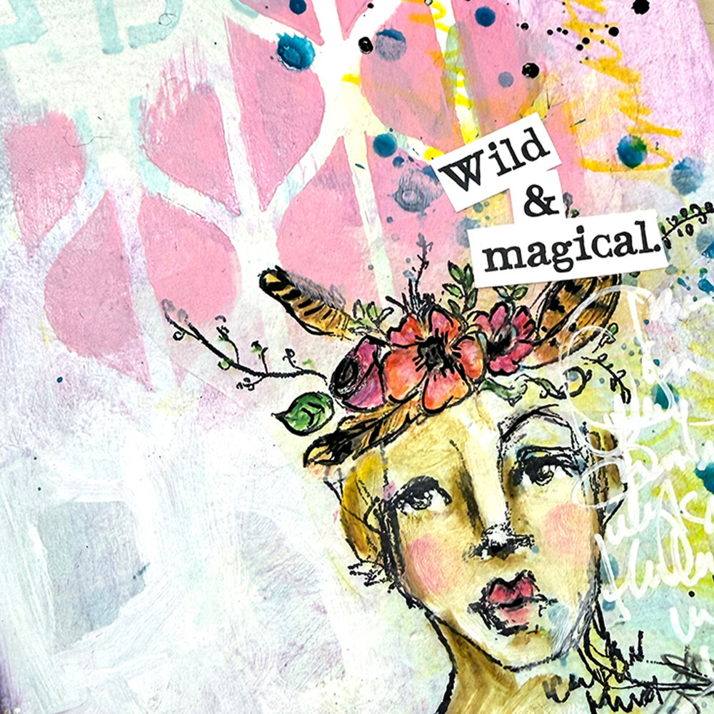 Ranger Dina Wakley MEdia Stencils Groovy Coaster (MDS84945)