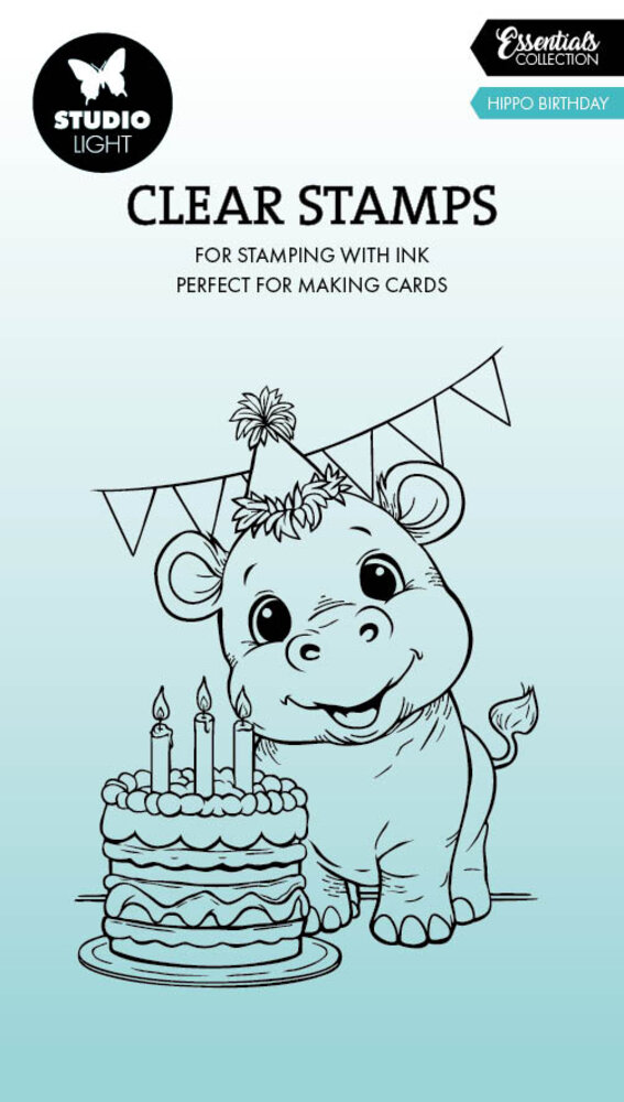 Studio Light Hippo Birthday Essentials Clear Stamps (SL-ES-STAMP950)