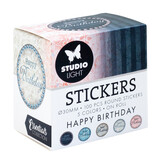 Studio Light Happy Birthday ø30mm Round Stickers on Roll (100pcs) (SL-ES-STIC30)