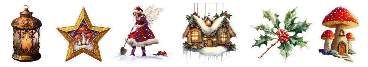 Studio Light Fairy Christmas Transparent Stickers on Roll (SL-ES-STIC50)