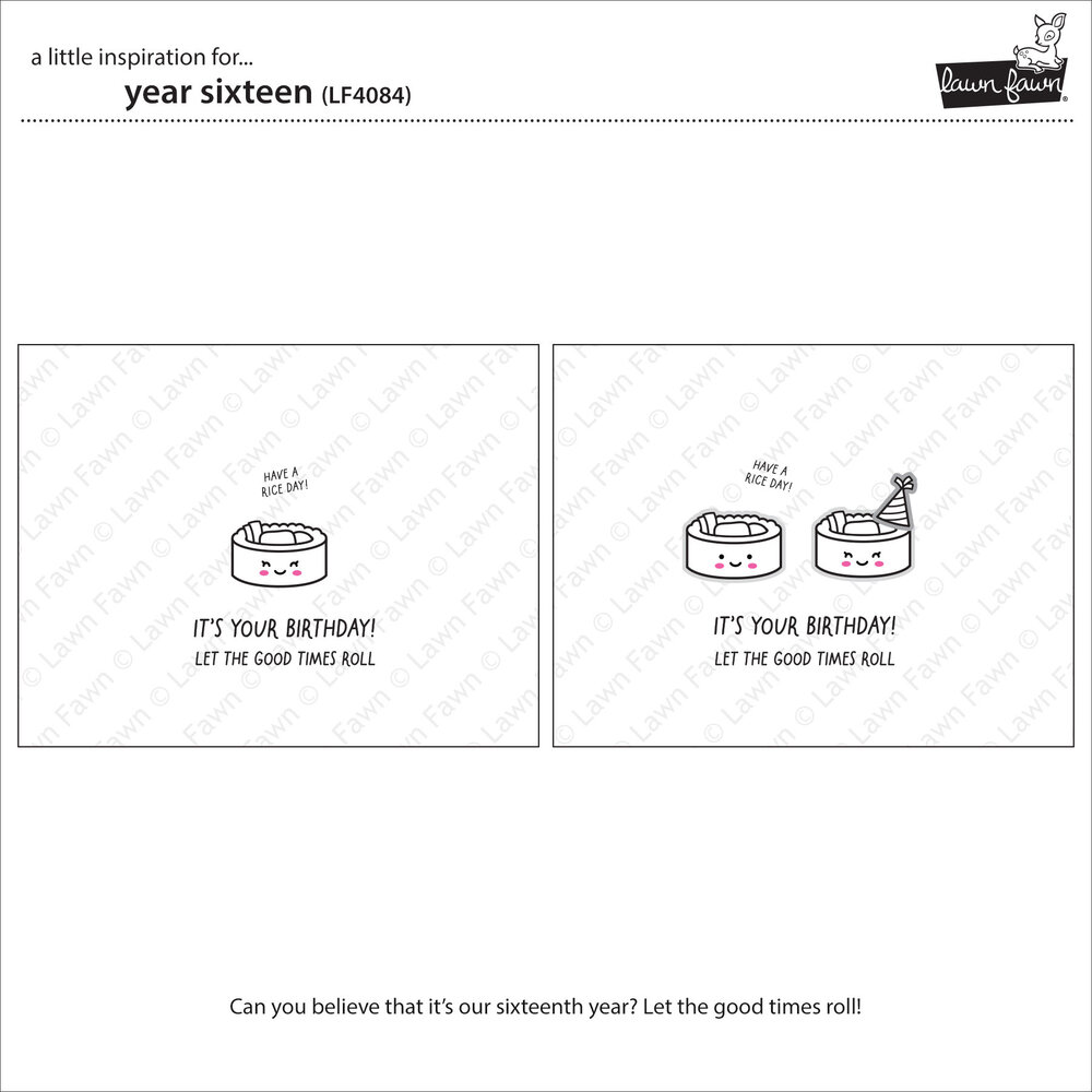 Lawn Fawn Year Sixteen Clear Stamps (LF4084)