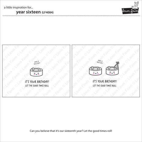 Lawn Fawn Year Sixteen Clear Stamps (LF4084)