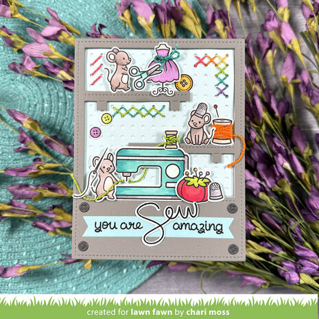 Lawn Fawn Workshop Backdrop Portrait Stand-Alone Lawn Cuts Dies (LF4095)