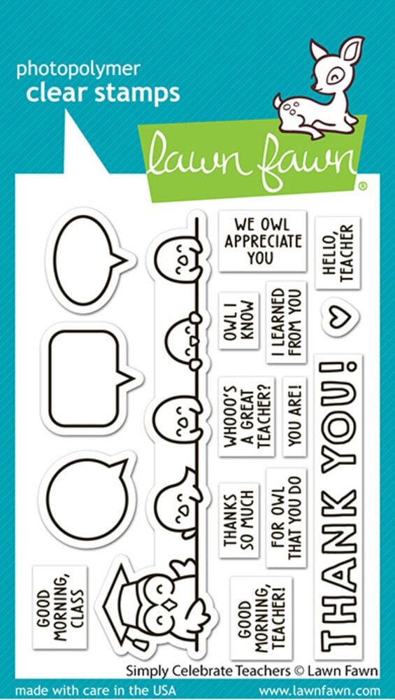 Lawn Fawn Simply Celebrate Teachers Clear Stamps (LF3740)