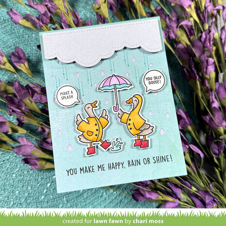 Lawn Fawn Silly Goose, Rain Or Shine! Clear Stamps (LF4072)