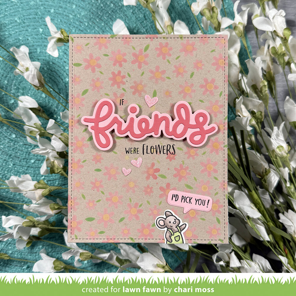 Lawn Fawn Scripty Friends Outline Add-On Stand-Alone Lawn Cuts Dies (LF4094)