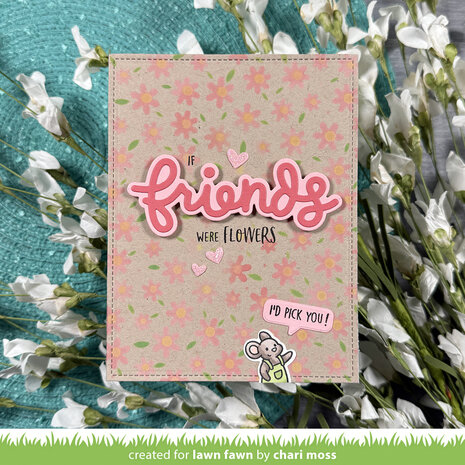 Lawn Fawn Scripty Friends Outline Add-On Stand-Alone Lawn Cuts Dies (LF4094)