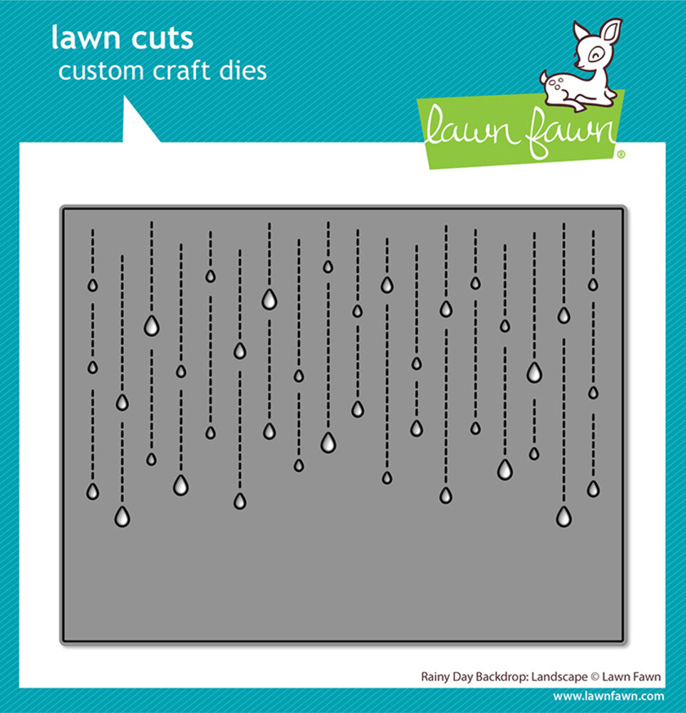 Lawn Fawn Rainy Day Backdrop: Landscape Stand-Alone Lawn Cuts Dies (LF4098)