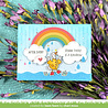 Lawn Fawn Rainbow Sentiments Clear Stamps (LF4075)