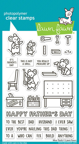 Lawn Fawn Mice Tools Clear Stamps (LF4065)
