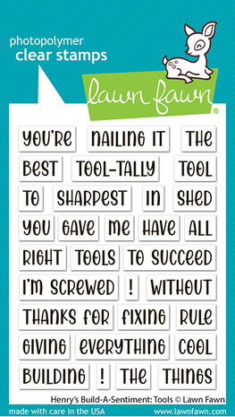 Lawn Fawn Henry's Build-A-Sentiment Tools Clear Stamps (LF4071)