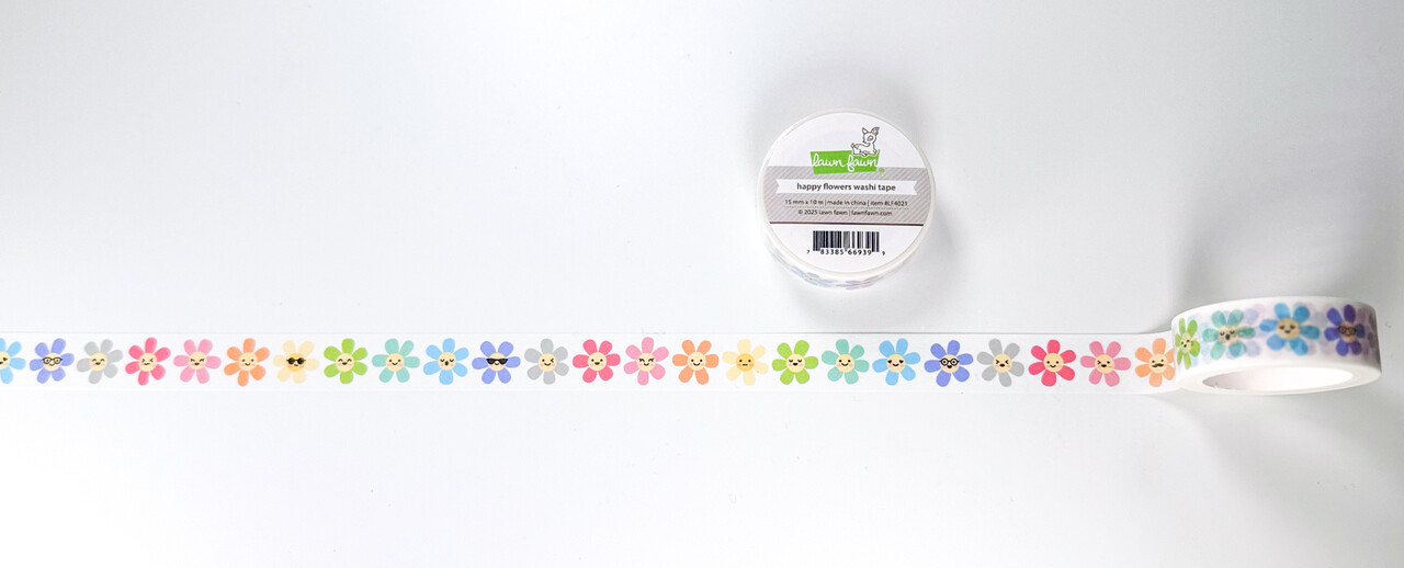 Lawn Fawn Happy Flowers Washi Tape (LF4021)