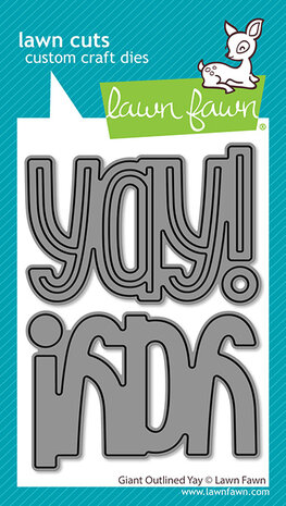 Lawn Fawn Giant Outlined Yay Stand-Alone Lawn Cuts Dies (LF4093)
