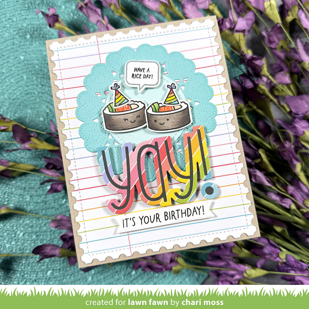 Lawn Fawn Giant Outlined Yay Stand-Alone Lawn Cuts Dies (LF4093)