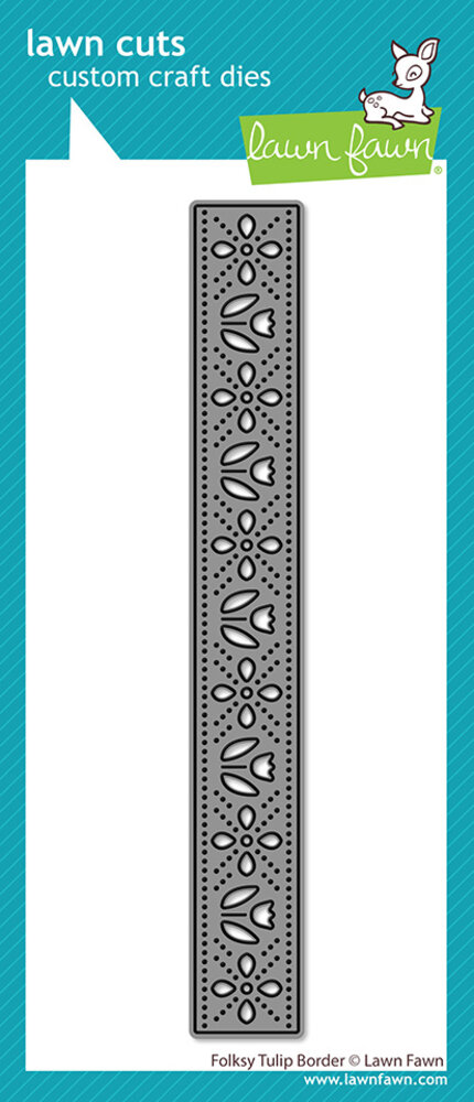 Lawn Fawn Folksy Tulip Border Stand-Alone Lawn Cuts Dies (LF4091)