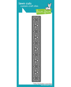 Lawn Fawn Folksy Tulip Border Stand-Alone Lawn Cuts Dies (LF4091)