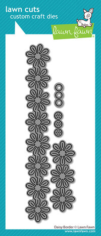 Lawn Fawn Daisy Border Stand-Alone Lawn Cuts Dies (LF4090)