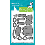 Lawn Fawn Build-A-Critter Graduation Accessories Stand-Alone Lawn Cuts Dies (LF4088)