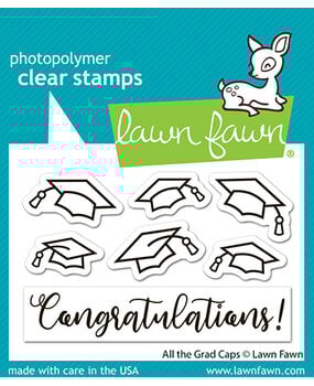 Lawn Fawn All The Grad Caps Clear Stamps (LF4079)