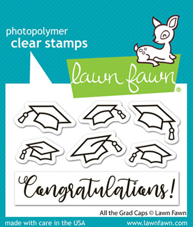 Lawn Fawn All The Grad Caps Clear Stamps (LF4079)