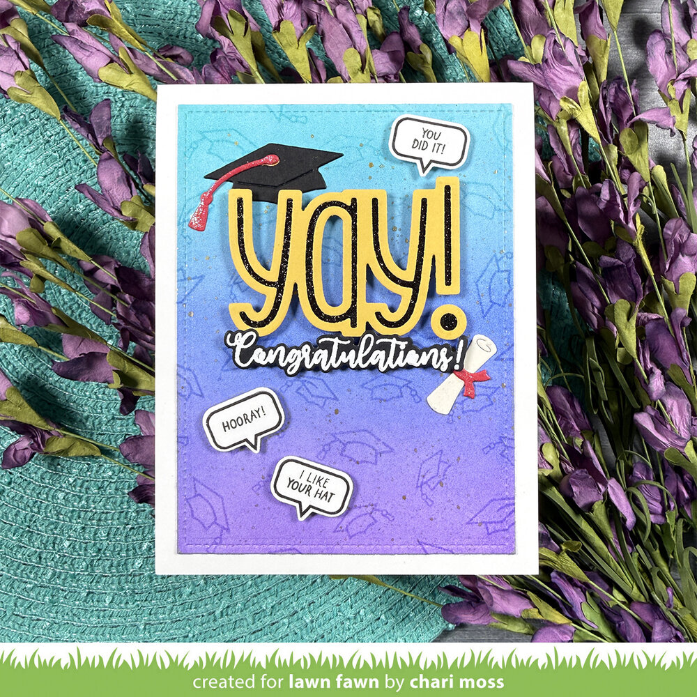 Lawn Fawn All The Grad Caps Clear Stamps (LF4079)