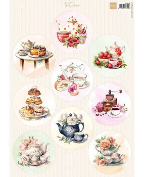 Marianne Design Decoupage Sheet A4 Circles Teatime (VK9648)