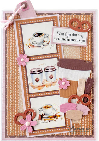 Marianne Design Decoupage Sheet A4 Stamps Coffee & Tea (VK9647)