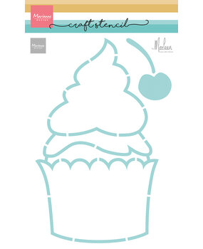 Marianne Design Craft Stencils Cup Cake by Marleen (PS8194)