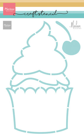 Marianne Design Craft Stencils Cup Cake by Marleen (PS8194)