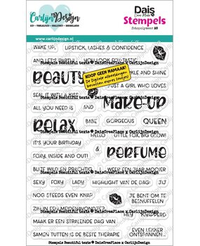 CarlijnDesign Clear Stamps Beautiful Teksten by DaisCreaPlace (CDST-0172)
