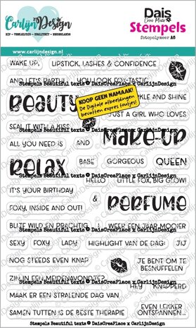 CarlijnDesign Clear Stamps Beautiful Teksten by DaisCreaPlace (CDST-0172)
