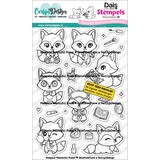 CarlijnDesign Stempels Beautiful Foxes by DaisCreaPlace (CDST-0171)