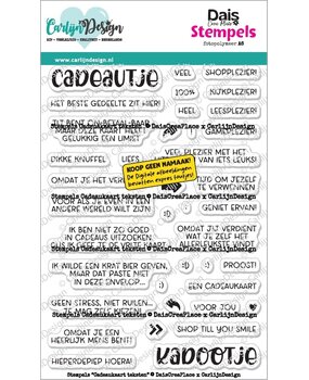 CarlijnDesign Clear Stamps Cadeaukaart Teksten by DaisCreaPlace (CDST-0170)