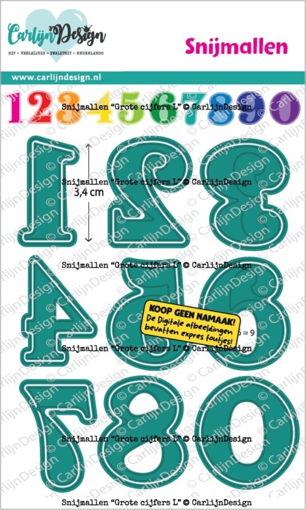 CarlijnDesign Dies Grote Cijfers L by CarlijnDesign (CDSN-0371)