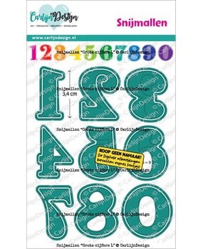 CarlijnDesign Snijmallen Grote Cijfers L by CarlijnDesign (CDSN-0371)