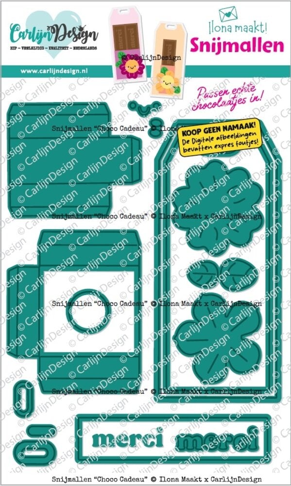 CarlijnDesign Snijmallen Choco Cadeau by Ilona Maakt (CDSN-0363)