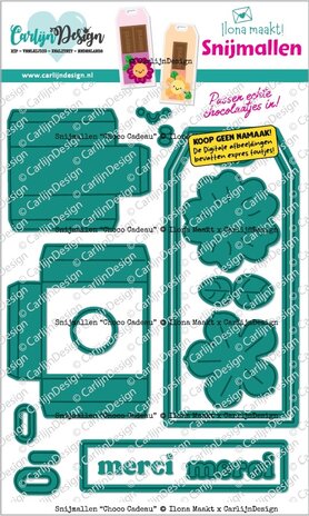 CarlijnDesign Snijmallen Choco Cadeau by Ilona Maakt (CDSN-0363)