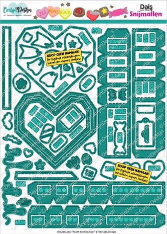 CarlijnDesign Dies Heart Bonbon box by DaisCreaPlace (CDSN-0362)