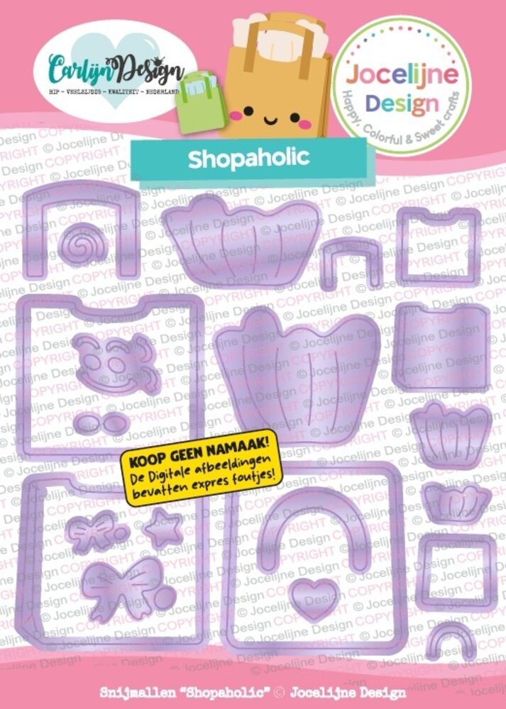 CarlijnDesign Snijmallen Shopaholic by Jocelijne Design (CDJD-0082)