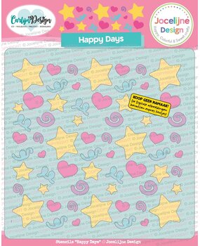 CarlijnDesign Stencils Happy Days by Jocelijne Design (CDJD-0079)