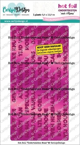 CarlijnDesign Hot Foil Onderteksten Voor Mama by CarlijnDesign (CDHF-0089)