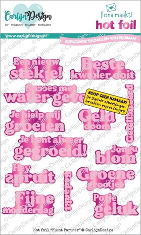 CarlijnDesign Hot Foil Plant Partner by Ilona Maakt (CDHF-0088)