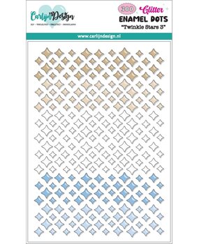 CarlijnDesign Glitter Enamel Dots Twinkle Stars 3 (300pcs) by CarlijnDesign (CDED-0017)