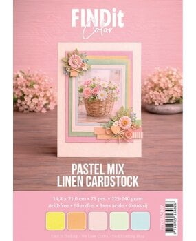 Find It Linen Cardstock A5 Pastel Mix (75pcs) (FITCBA5007)