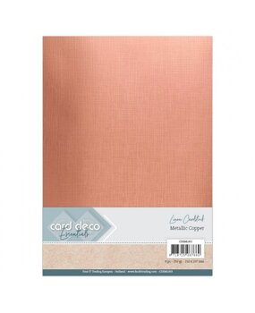 Card Deco Linen Cardstock A4 Metallic Copper (6pcs) (CDEML003)