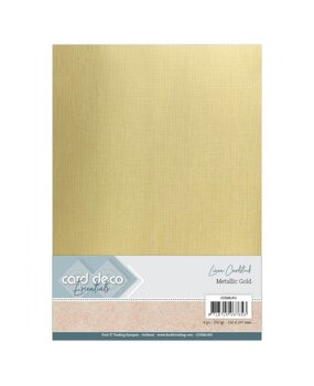 Card Deco Linen Cardstock A4 Metallic Gold (6pcs) (CDEML002)