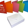 Craft UK Card and Envelopes C6 Mixed Colours w/ White Envelopes (CUK2483)